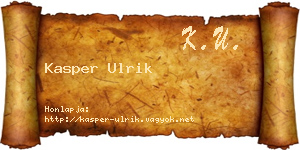Kasper Ulrik névjegykártya
